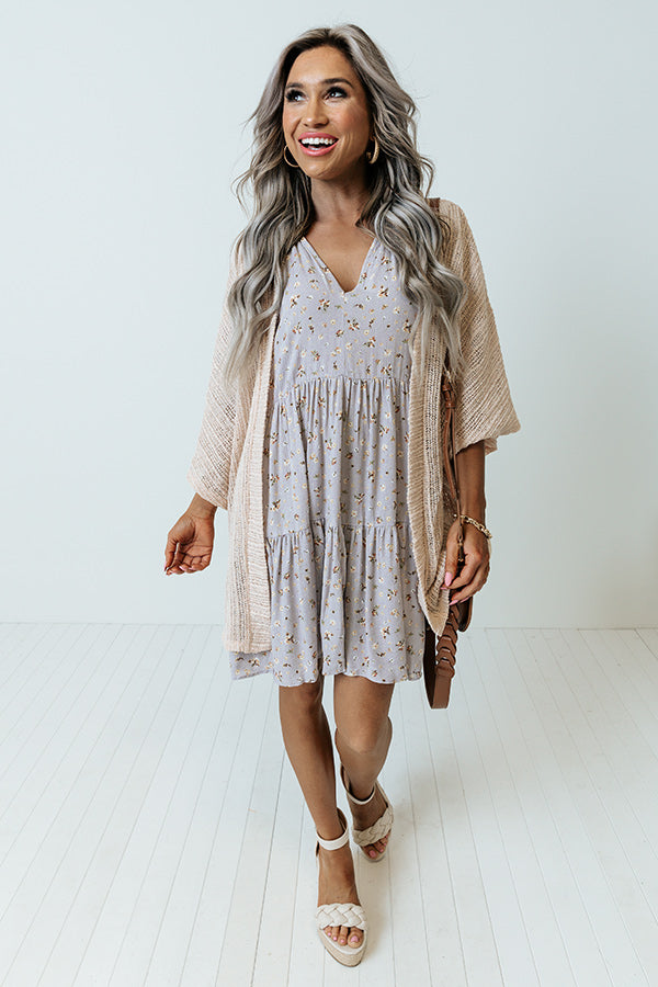 Coral Reef Cruise Knit Cardigan In Beige Image - 2