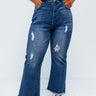Risen The Mckenna Midrise Ankle Flare In Medium Wash Curves Image - 1
