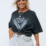 Free Bird Distressed Boyfriend Tee in Black Curves Image - 1