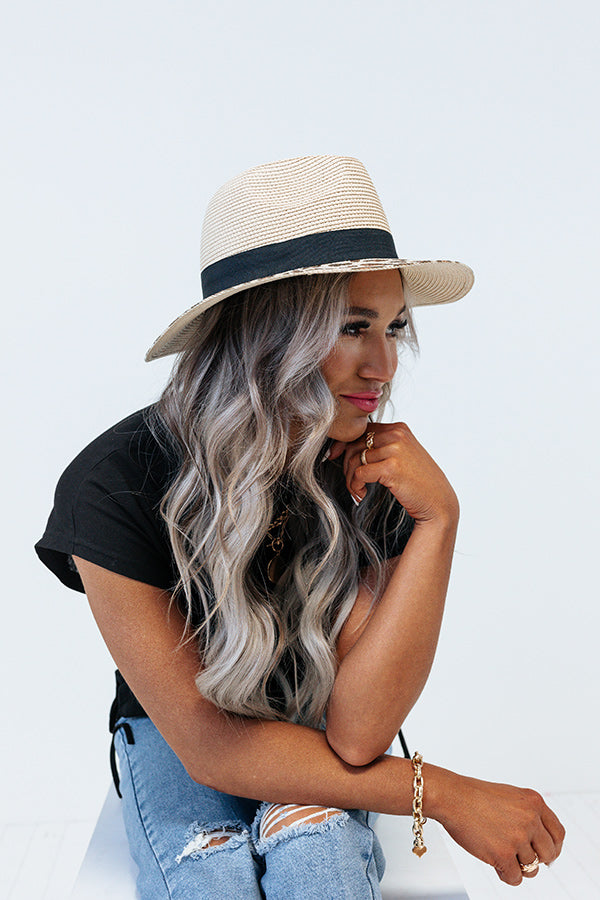 Arizona Sunset Raffia Fedora In Natural Image - 2