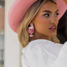 Pop The Bubbly Beaded Earrings In Pink Image - 1