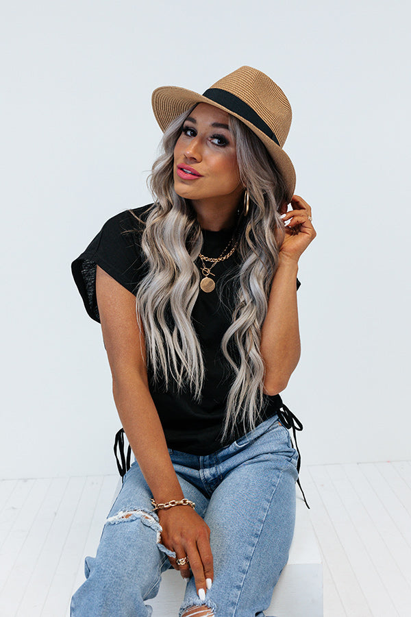Arizona Sunset Raffia Fedora In Tan Image - 2