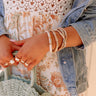 Lucky To Have You Bracelet Set In Taupe Image - 1