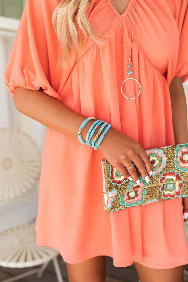 Lucky To Have You Bracelet Set In Blue