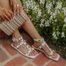 The Arlette Studded Sandal In Light Beige Image - 1