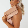 Fashion Talks Clutch In Rose Gold Image - 1
