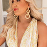 Tranquil Tides Woven Earrings In Beige Image - 1