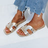 The Leanie Sandal In Gold Image - 1