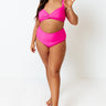 Tanning In Tulum Bikini Top in Hot Pink Curves Image - 1