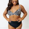 Tanning In Tulum Leopard Bikini Top in Stone Curves Image - 1