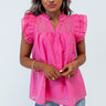 Watermelon Margs Gingham Top In Pink Image - 1