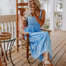 Spring Into Action Gingham Dress In Blue Image - 1