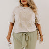 Free Bird Distressed Boyfriend Tee In Stone Curves Image - 1
