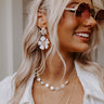 Beauty And Blooms Earrings In White Image - 1