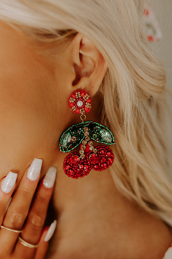 Sweet Like Cherry Pie Earrings Image - 2