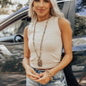 Starting Fresh Seamless Crop Top In Cream Image - 1