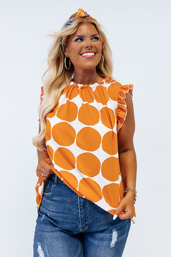 Brunch And Go Shift Top In Orange Curves