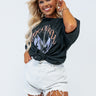 Legendary World Tour Distressed Boyfriend Tee In Black Curves Image - 1