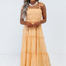 Spring Into Action Gingham Dress In Orange Image - 1