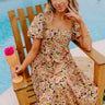 Take A Second Floral Midi In Black Image - 1