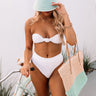 Tranquil Tides High Waist Bikini Bottom in White Image - 1