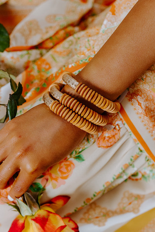 Hidden Paradise Bracelet In Camel
