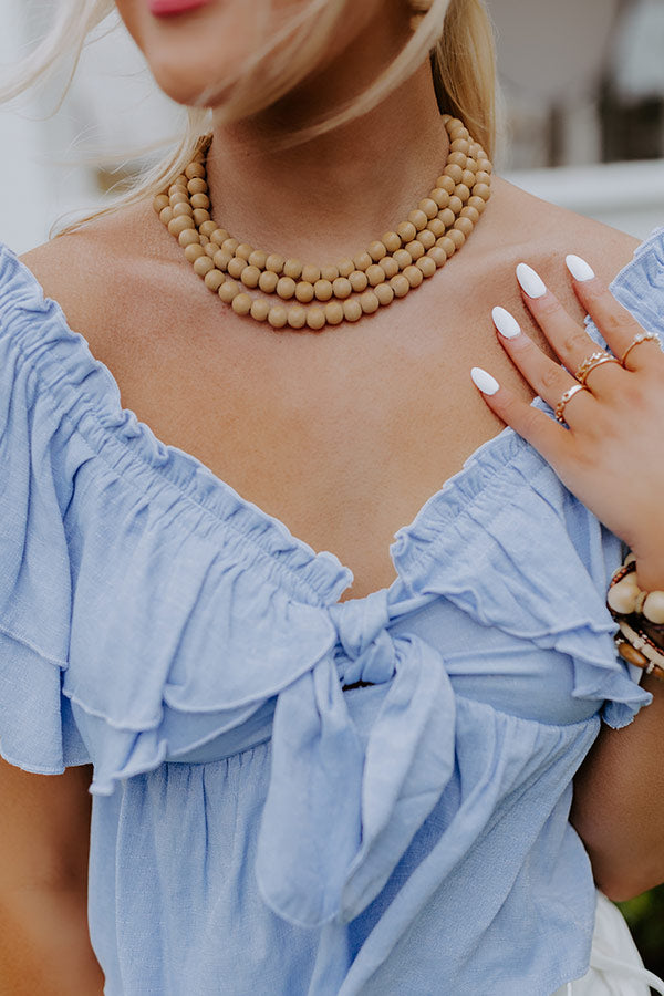 Favoring Florida Layered Necklace In Beige