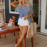 Firework Stripe Shift Top In Blue Image - 1