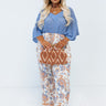 Beautiful Beach Waves Knit Top In Airy Blue Curves Image - 1