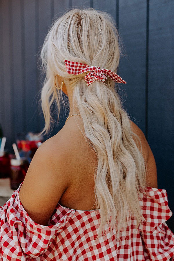 Moon River Gingham Scrunchie