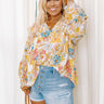 Sugary Sweet Floral Shift Top in Cream Curves Image - 1