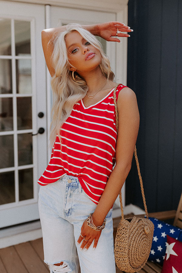 Afternoon Sail Stripe Shift Tank Image - 3