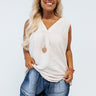 Happier Now Shift Tank In Beige Curves Image - 1