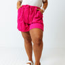Boat Life Terry Cloth Shorts In Hot Pink Curves Image - 1