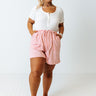 Boat Life Terry Cloth Shorts In Pink Curves Image - 1