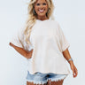 L.A. Lifestyle Shift Top In Beige Curves Image - 1