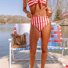On The Boat Stripe High Waist Bikini Bottom Image - 1