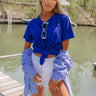 See You Around Shift Tee In Royal Blue Image - 1