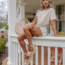 See You Around Shift Tee In Beige Image - 1