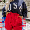 Boat Life Terry Cloth Shorts In Red Curves Image - 1