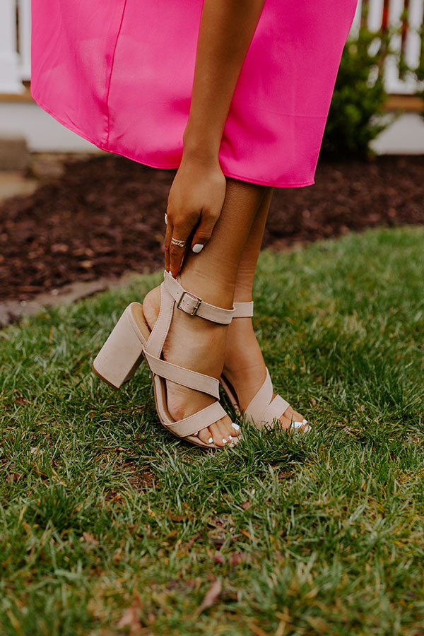 The Reena Faux Nubuck Heel Image - 2