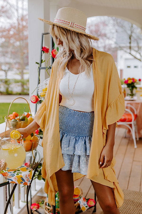 Summer Rhythm Ruffle Overlay In Primrose Yellow Image - 1