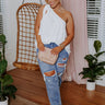 Flirty At Heart Shift Top In White Curves Image - 1