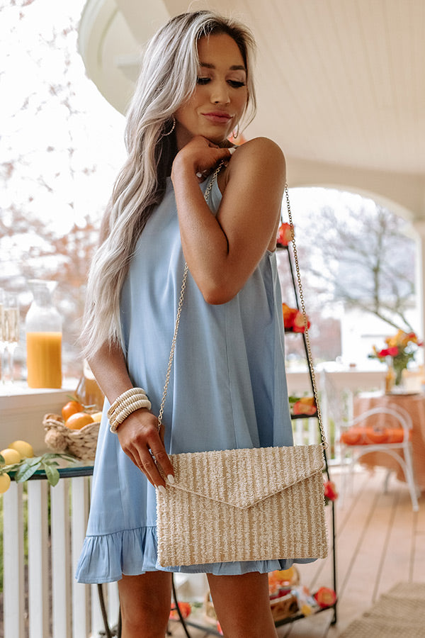 Tell You Something Woven Clutch In Ivory Image - 1