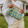Fun Details Beaded Clutch In Turquoise Image - 1