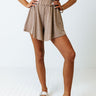 See You On The Lake Shorts In Taupe Image - 1