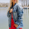 The Bellerose Denim Jacket In Dark Wash Curves Image - 1
