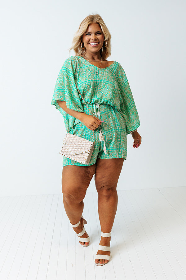 Casual Lake Weekend Paisley Romper Curves Image - 1