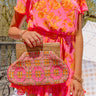 Fun Details Beaded Clutch In Hot Pink Image - 1