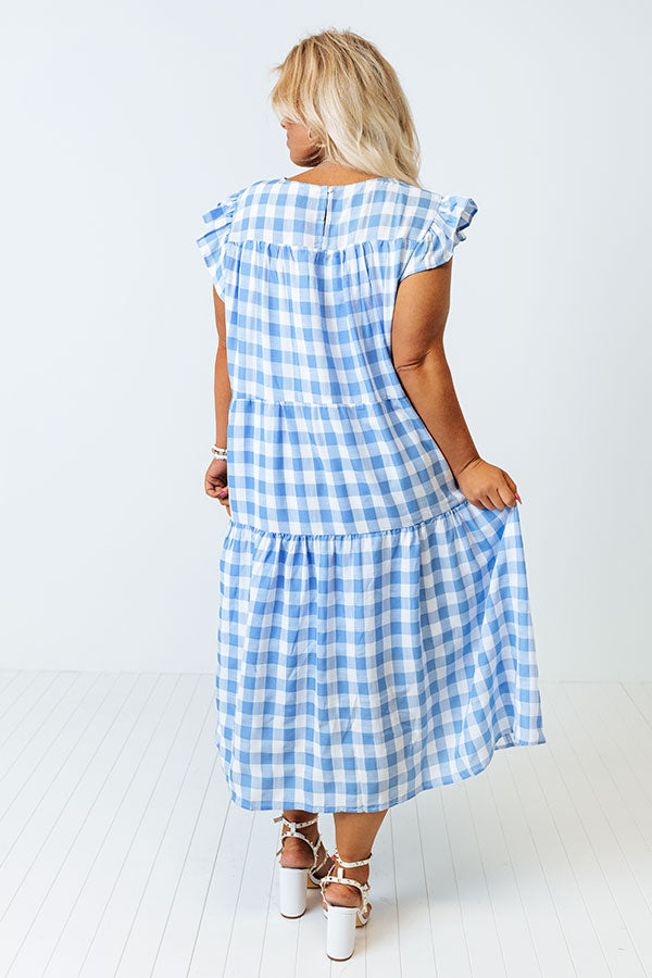 Fun Details Gingham Midi Curves Image - 2